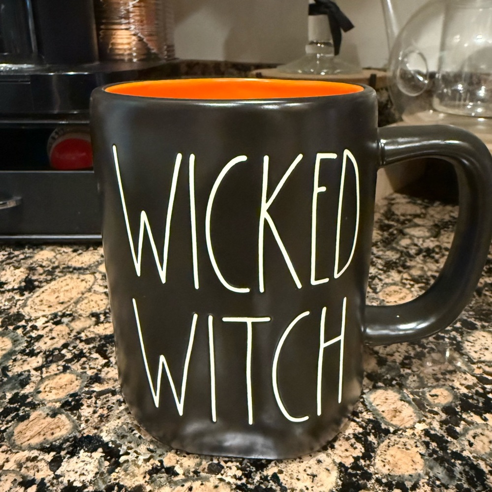 Rae Dunn Black and Orange Wicked Witch Mug